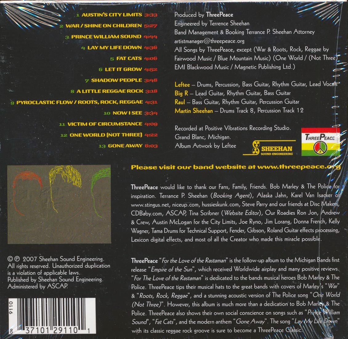 Threepeace - For The Love Of The Rastaman