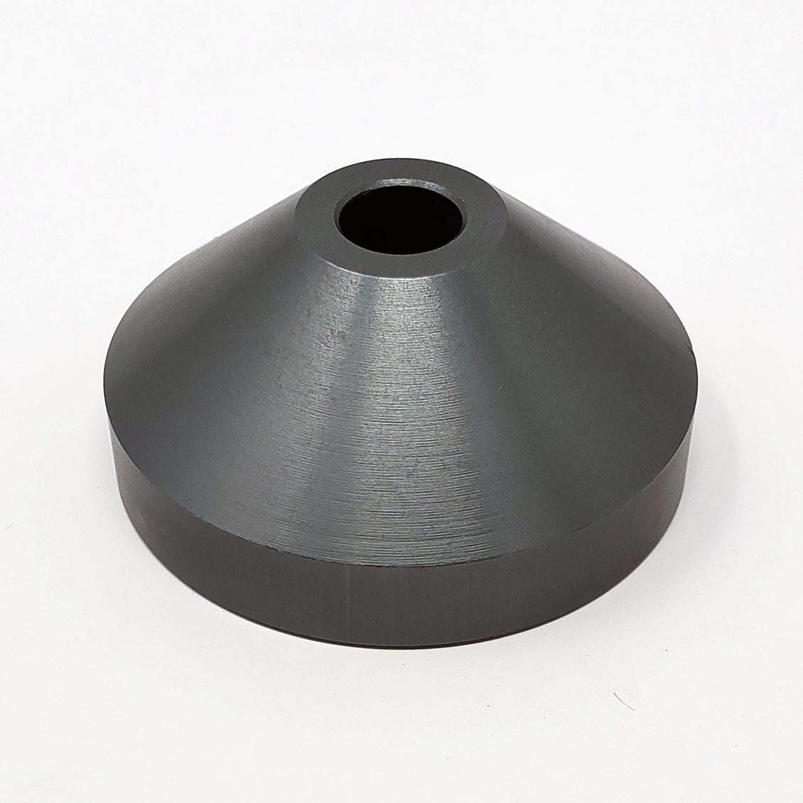 45rpm Spindle Adapter - Solid Aluminum, PLATINUM Color, cone-shaped