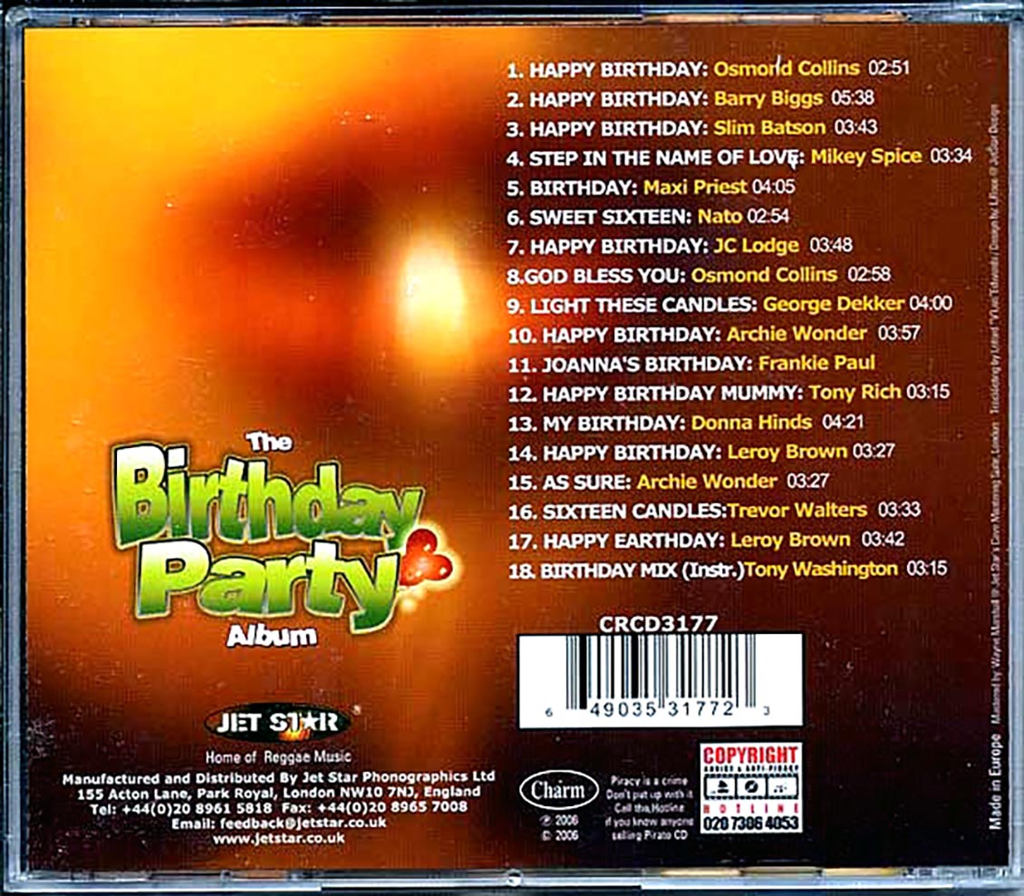 Maxi Priest, Frankie Paul, Barry Biggs, Osmond Collins, Etc. - The Birthday Party Album
