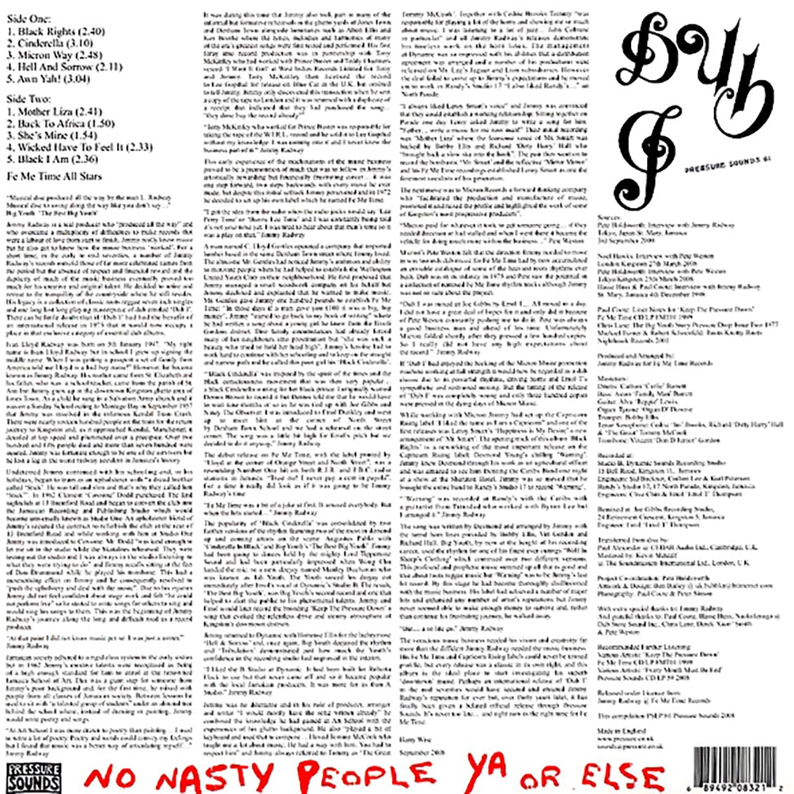Jimmy Radway & The Fe Me Time All Stars - Dub I (FIRST PRESS)