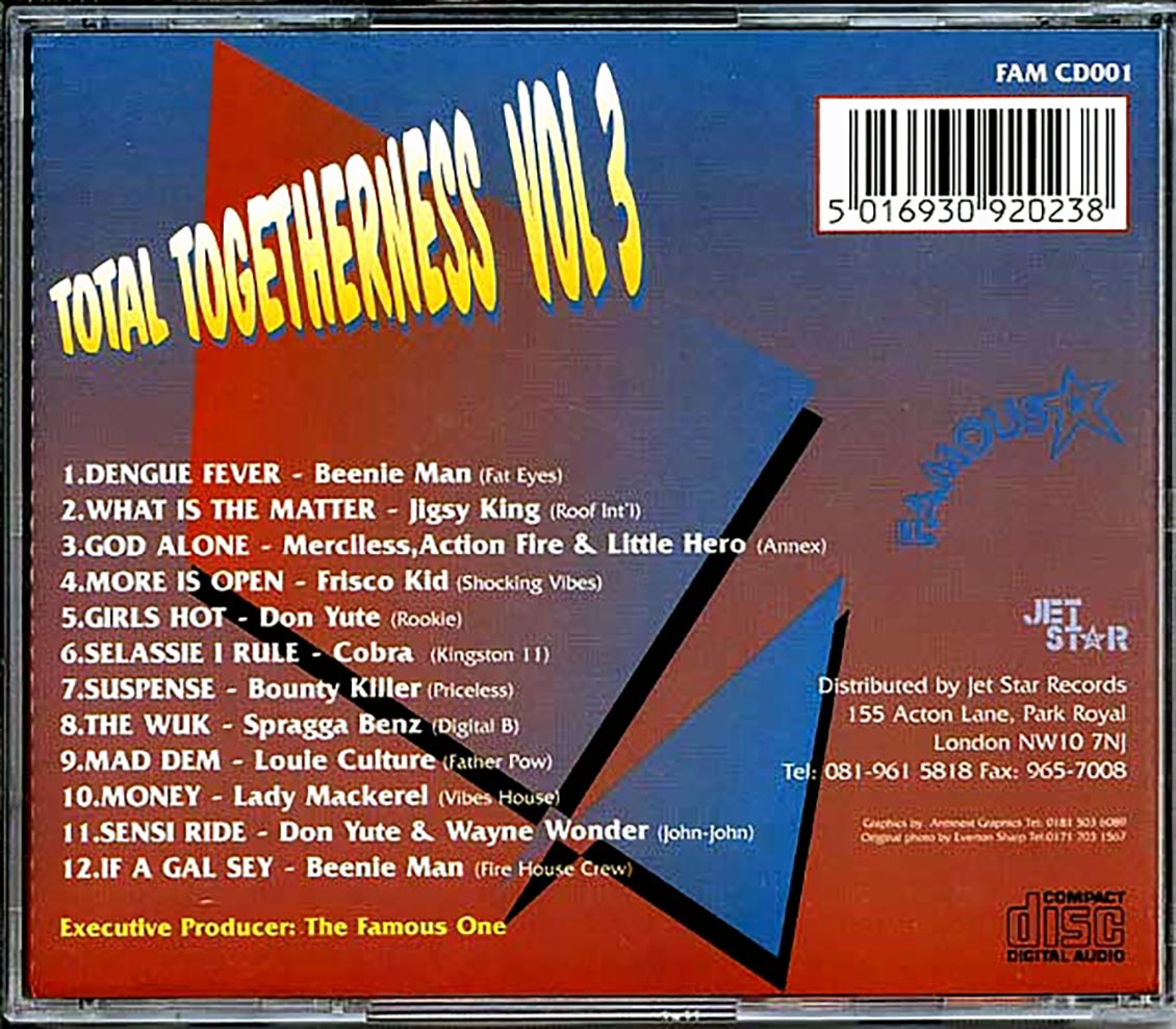 Beenie Man, Jigsy King, Little Hero, Bounty Killer, Louie Culture, Etc. - Total Togetherness Volume 3