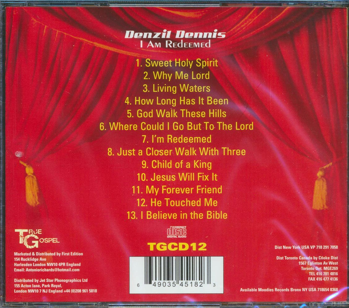 Denzil Dennis - I Am Redeemed