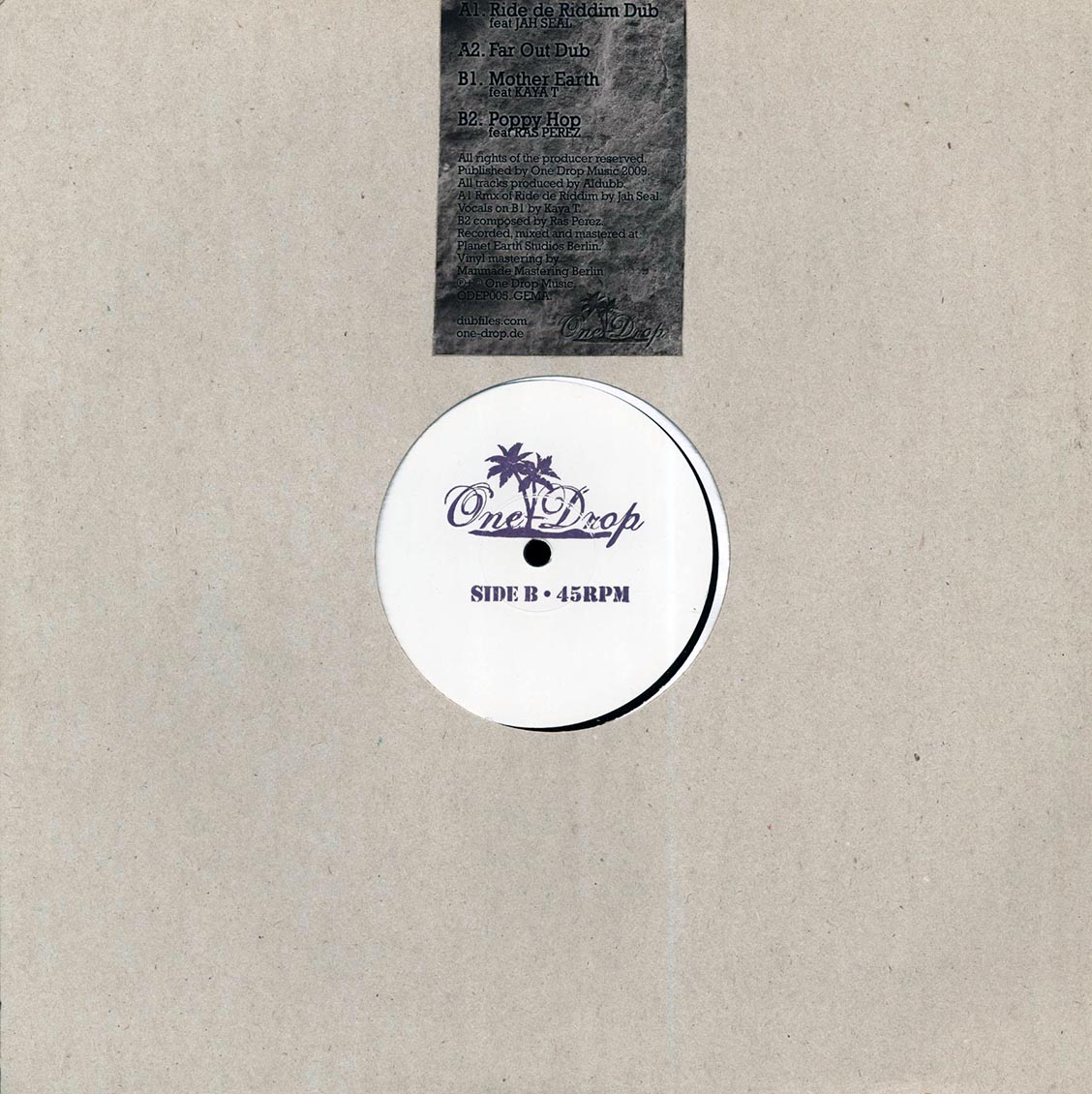 Aldubb, Jah Seal - Ride De Riddim Dub; Aldubb - Far Out Dub  /  Aldubb, Kaya T - Mother Earth; Aldubb, Ras Perez - Poppy Hop