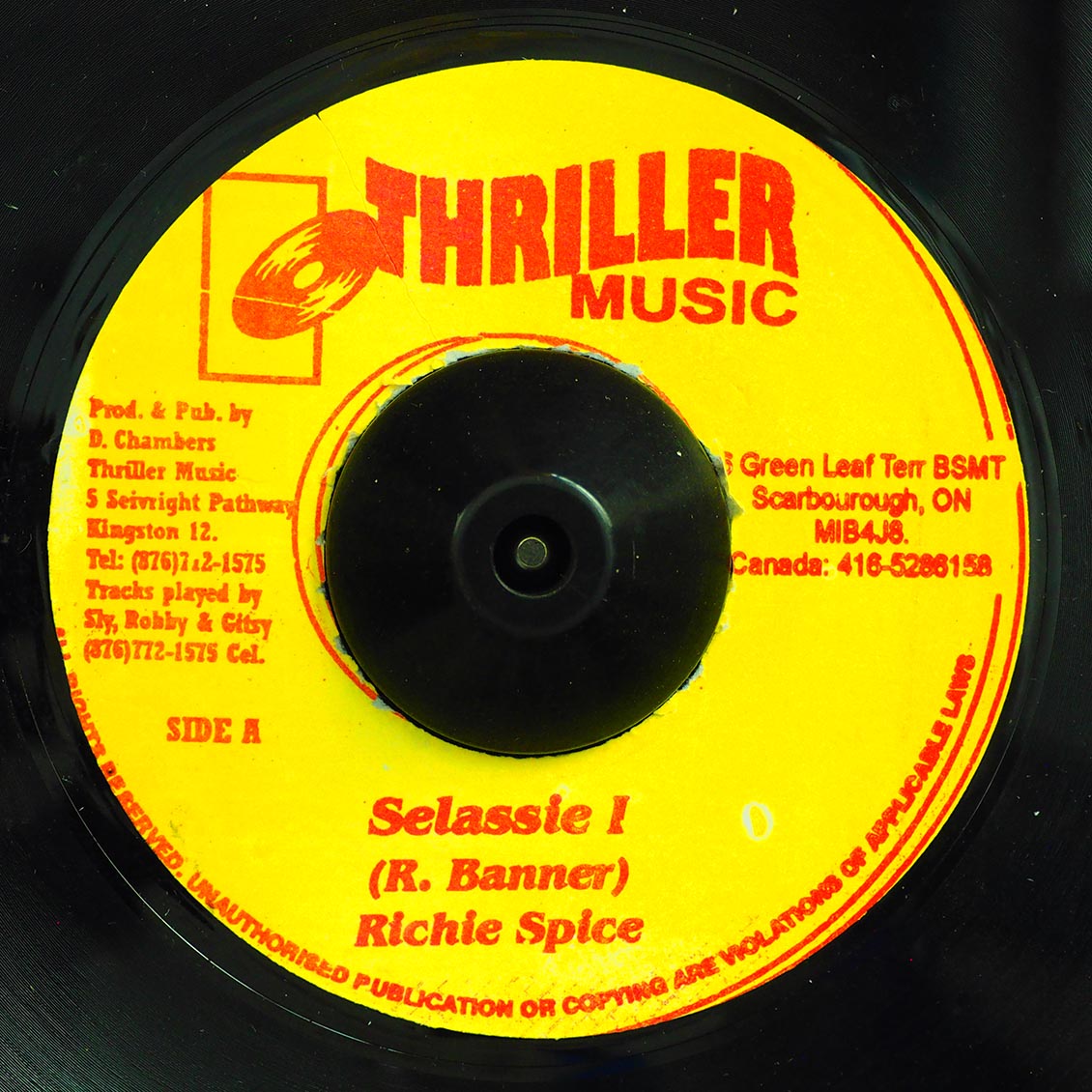 Richie Spice - Selassie I  /  Version (rhythm: "Eek A Mouse - Them A Grabber")