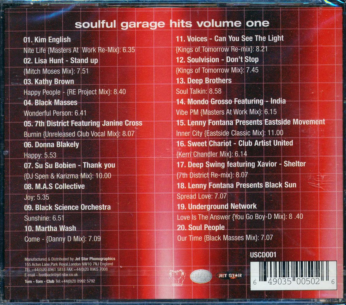 Kim English, Black Masses, Lisa Hunt, Donna Blakely, Etc. - Soulful Garage Hits Volume 1: 20 Heavyweight Club Anthems (20 tracks) (2xCD)
