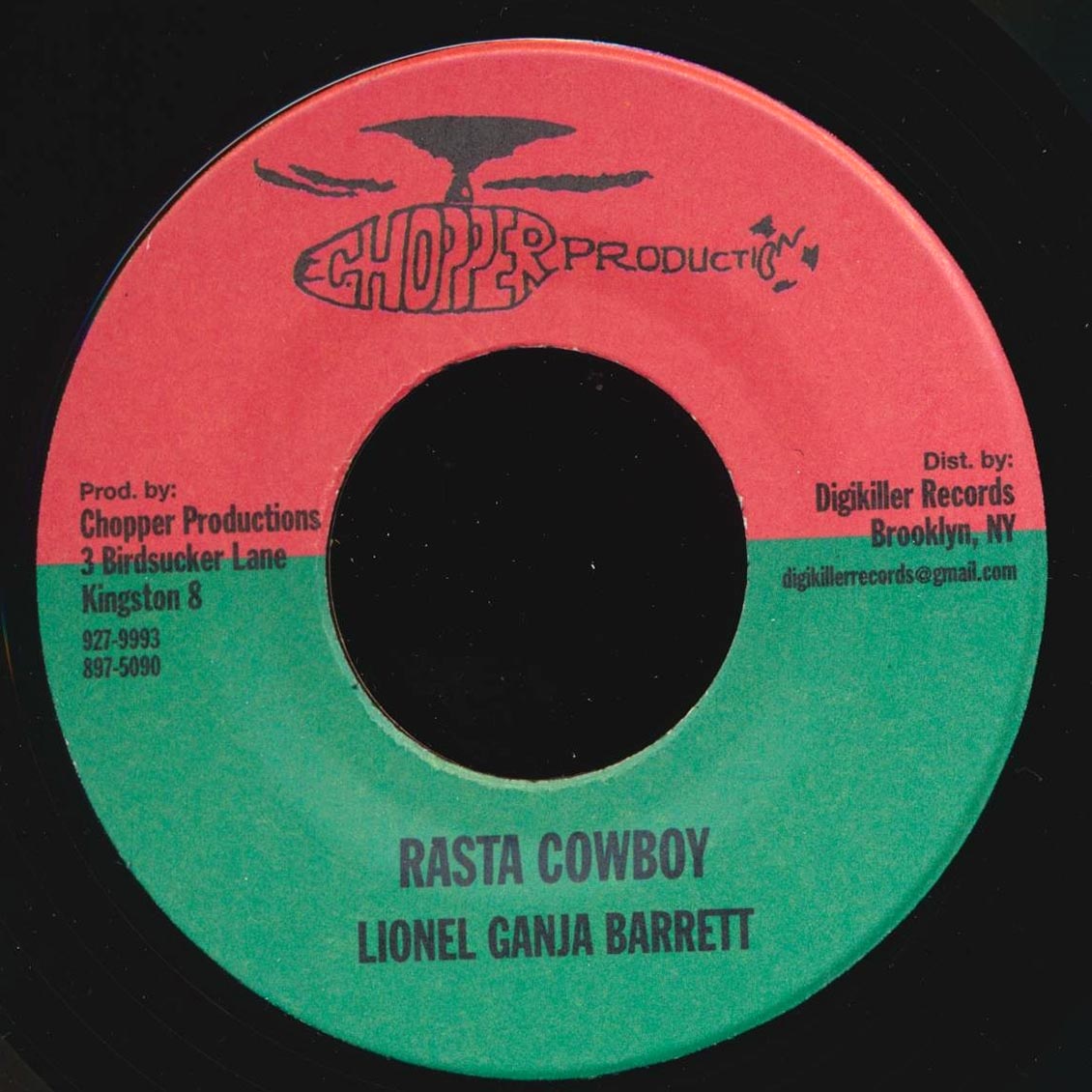 Lionel Ganja Barrett - Rasta Cowboy  /  Version (rhythm: "Rasta Cowboy")