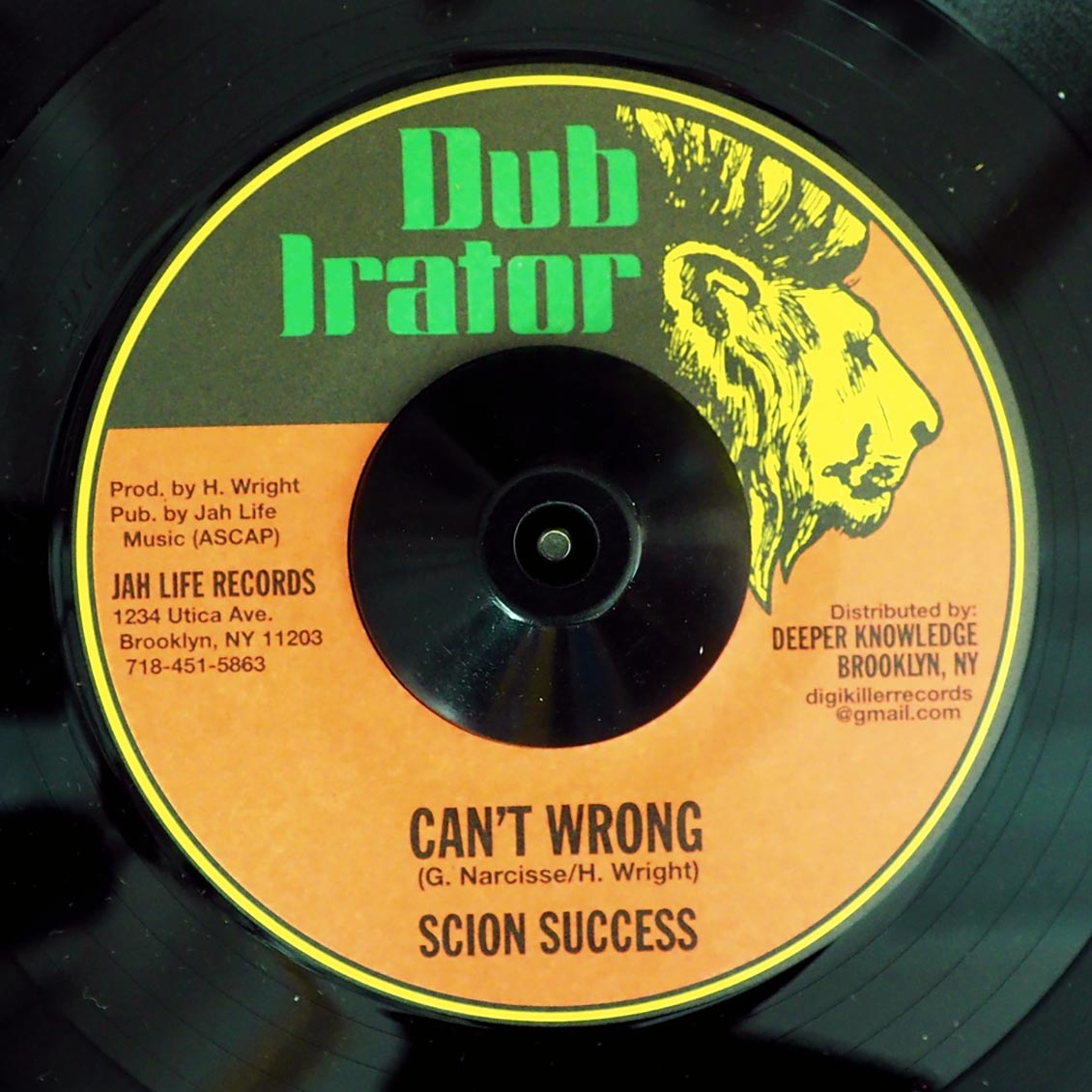 Scion Success - Can't Wrong  /  Jah Life - Dub In The Area (rhythm: "Chanting")