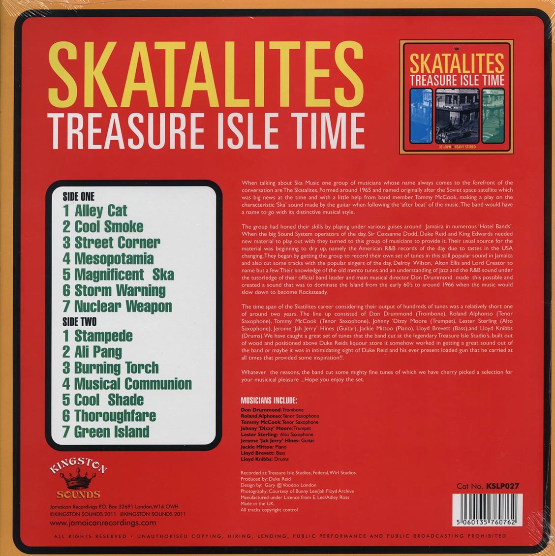 The Skatalites - Treasure Isle Time (180g)