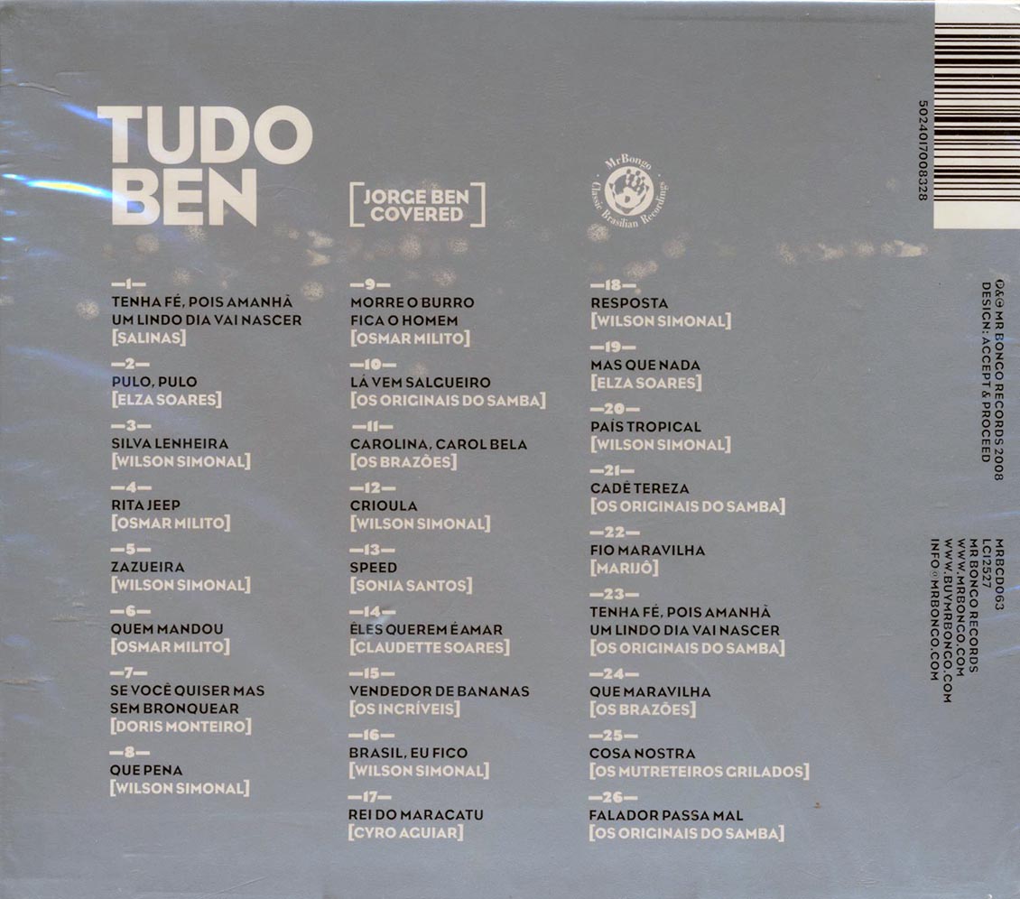 Various - Tudo Ben: Jorge Ben Covered (26 tracks)