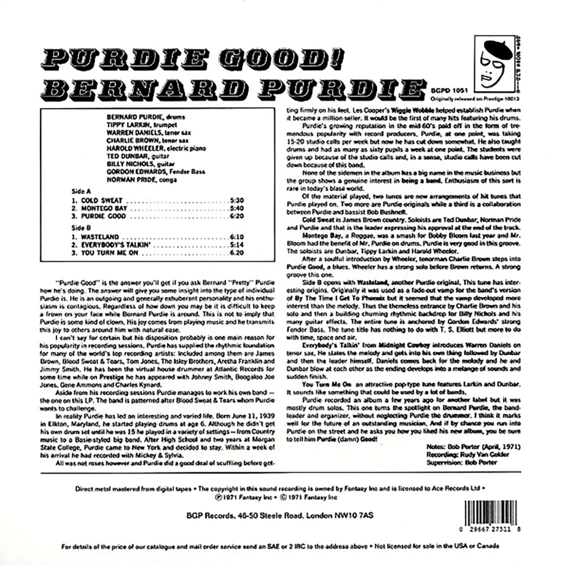 Bernard Purdie - Purdie Good
