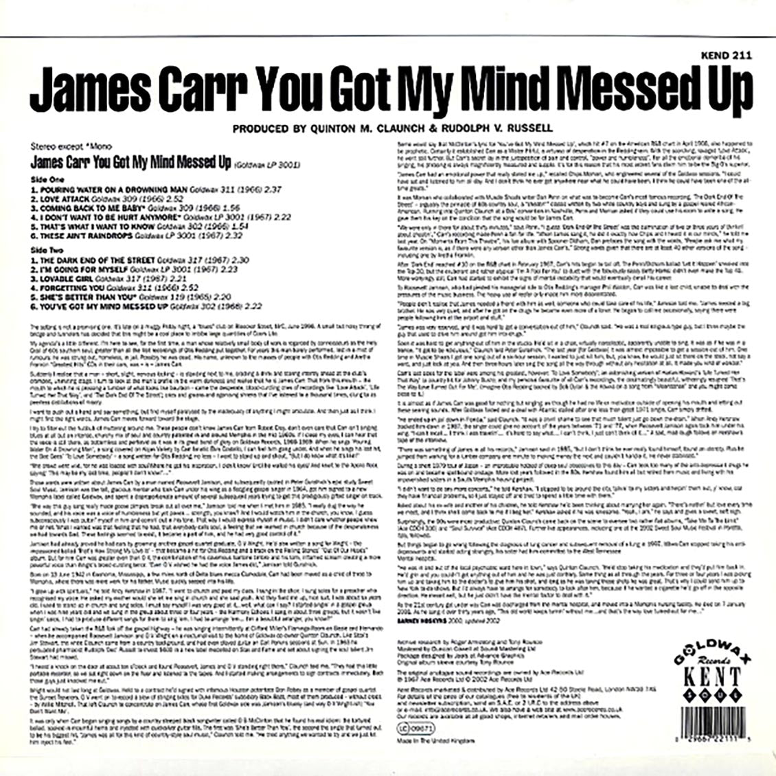 James Carr - You Got My Mind Messed Up
