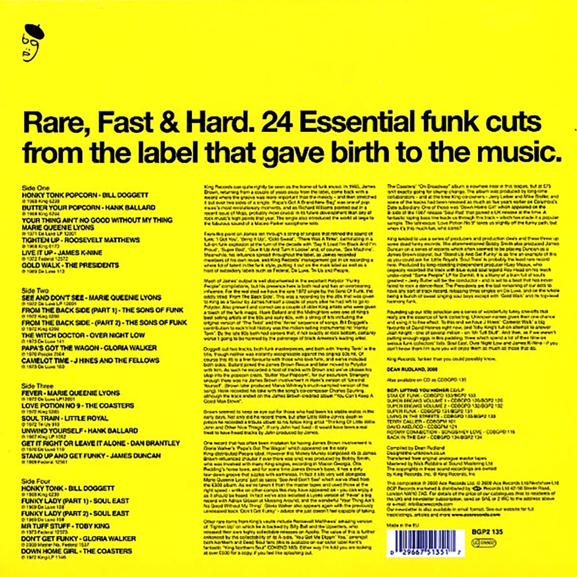 Various - King Funk: Rare, Fast & Hard: 24 Essential Funk Cuts (2xLP)