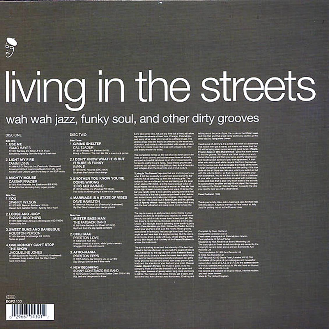 Cal Tjader, Isaac Hayes, Idris Muhammad, Dave Hamilton, Etc. - Living In The Streets: Wah Wah Jazz, Funky Soul, And Other Dirty Grooves (2xLP)