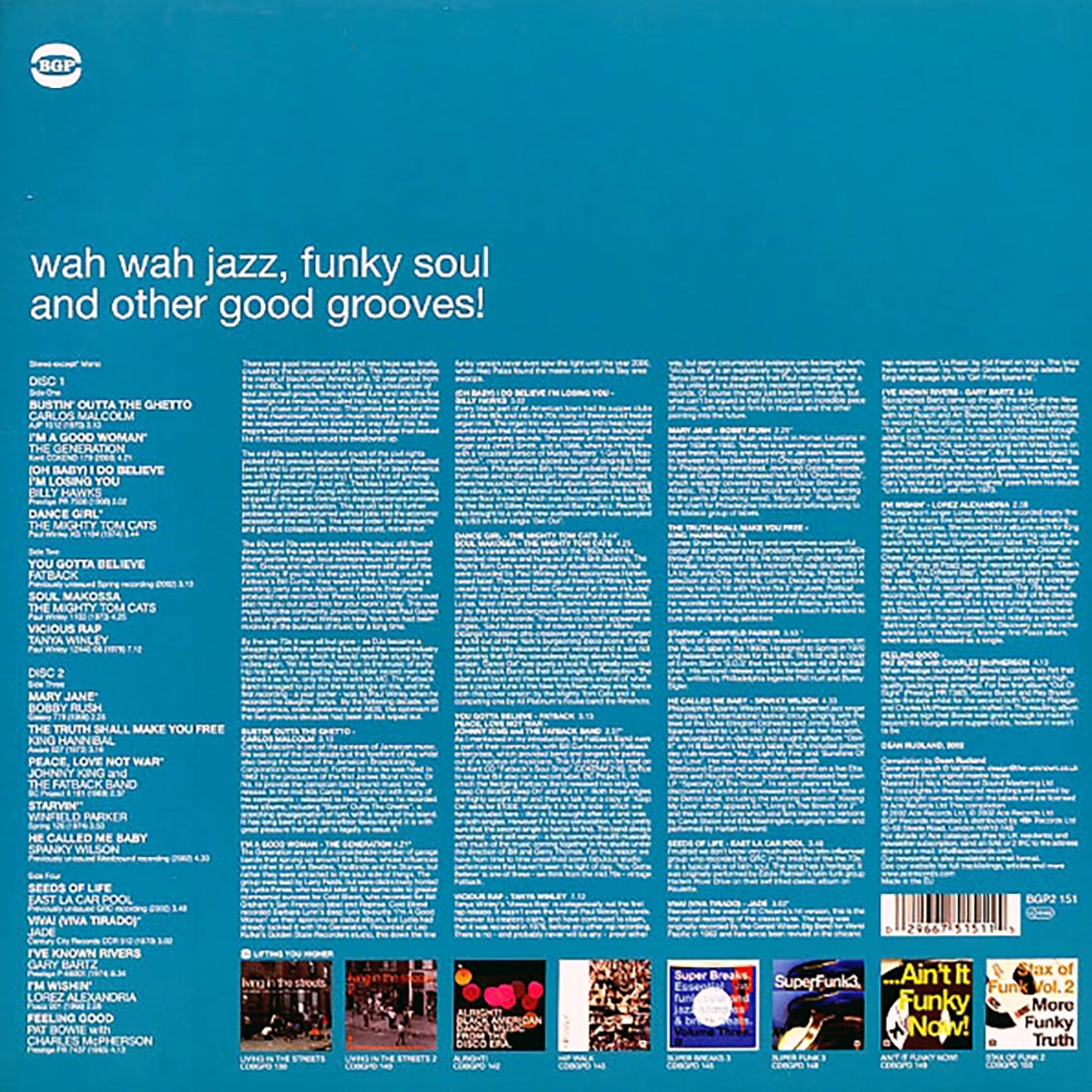 Billy Hawks, Carlos Malcolm, The Mighty Tom Cats, Etc. - Living In The Streets 3: Busting Out Of The Ghetto (Wah Wah Jazz, Funky Soul And Other Good Grooves) (2xLP)