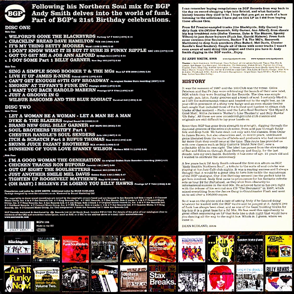 Dave Hamilton, Billy Garner, Rufus Thomas, The Blackbyrds, Etc. - Andy Smith Diggin' In The BGP Vaults (2xLP)