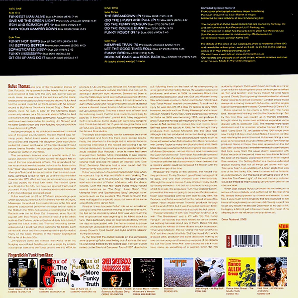 Rufus Thomas - The Funkiest Man: The Stax Funk Sessions 1967-1975 (2xLP)