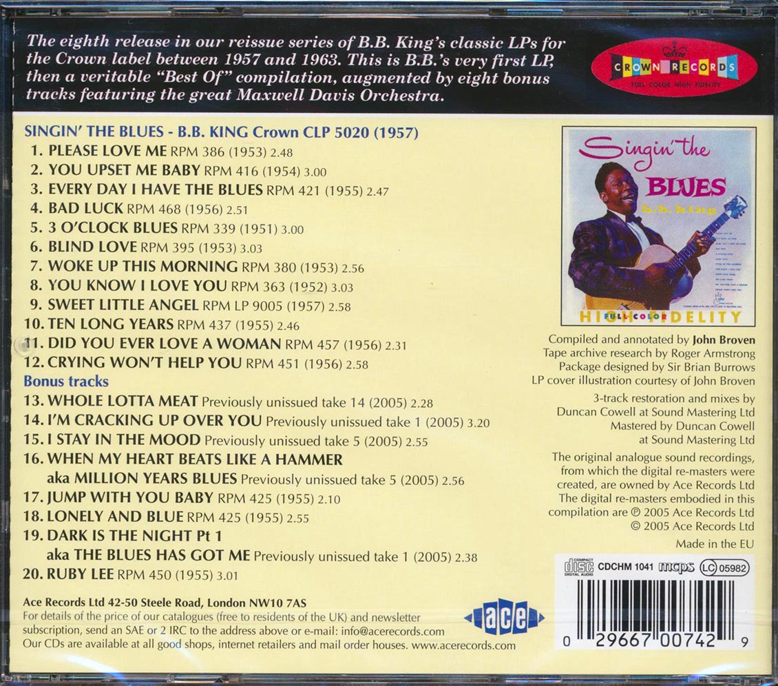 BB King - Singin The Blues (20 tracks)