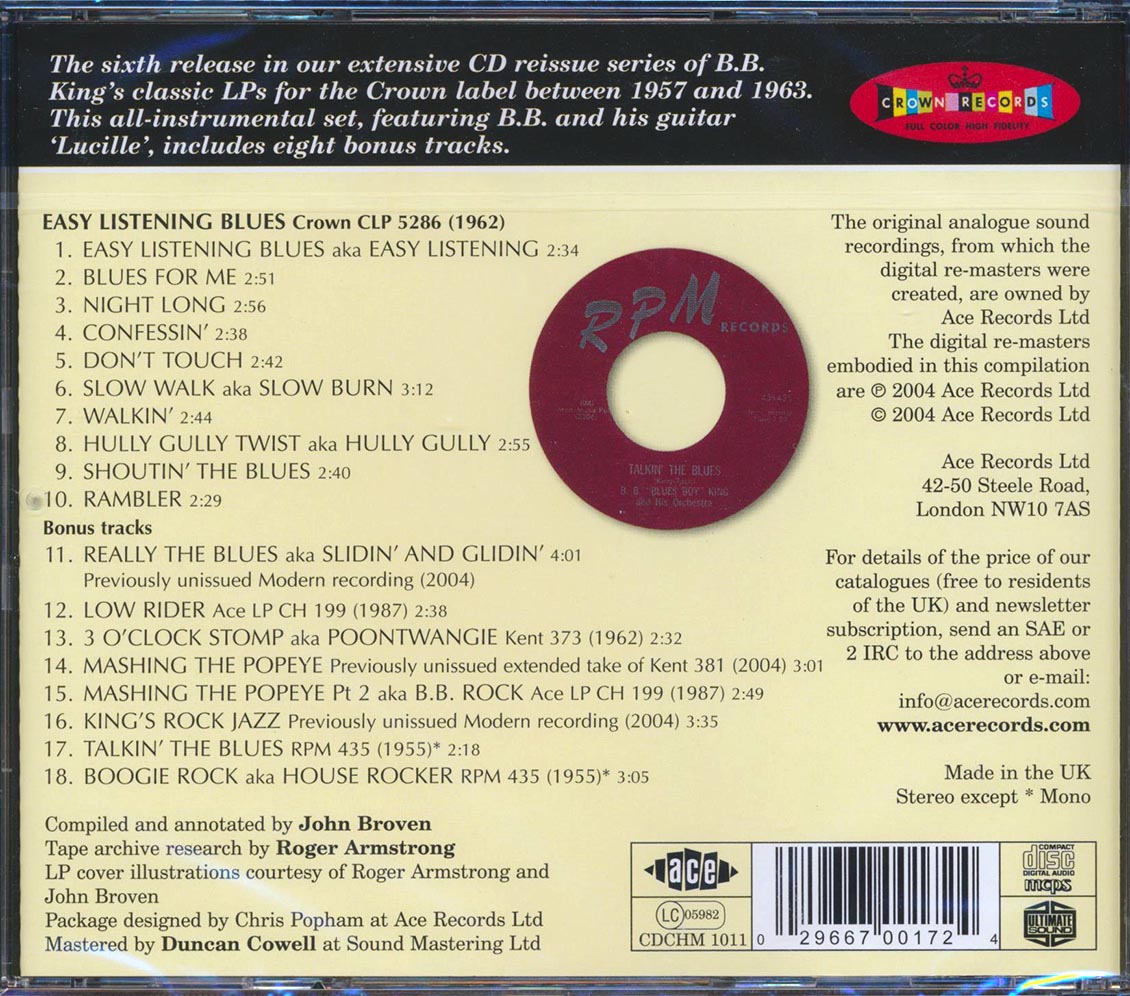 BB King - Easy Listening Blues