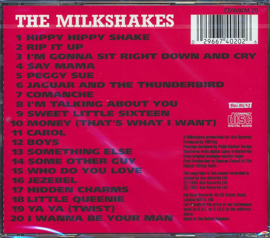 The Milkshakes - 20 Rock And Roll Hits Of The 50s And 60s (20 tracks)