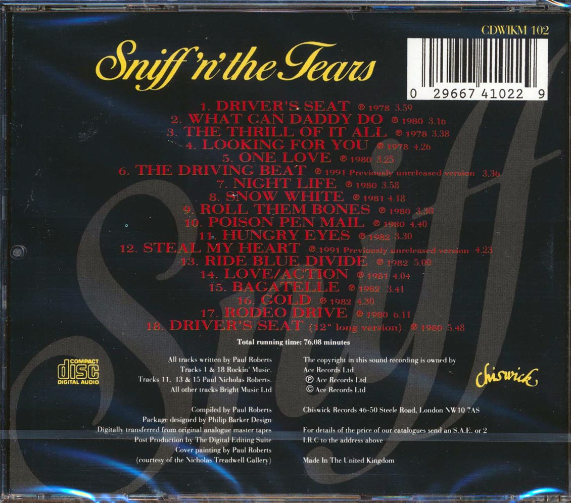 Sniff 'N' The Tears - A Best Of