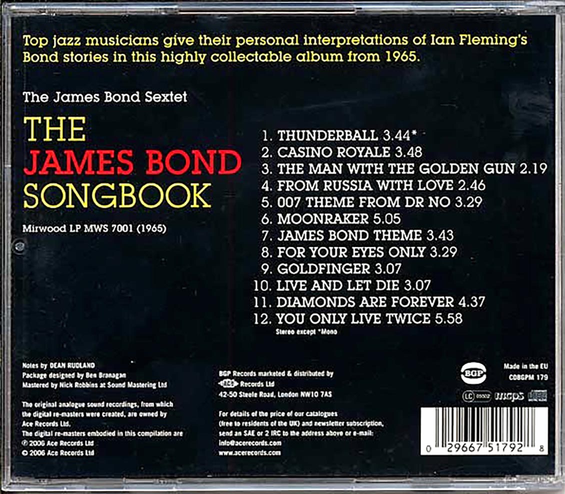 The James Bond Sextet - The James Bond Songbook