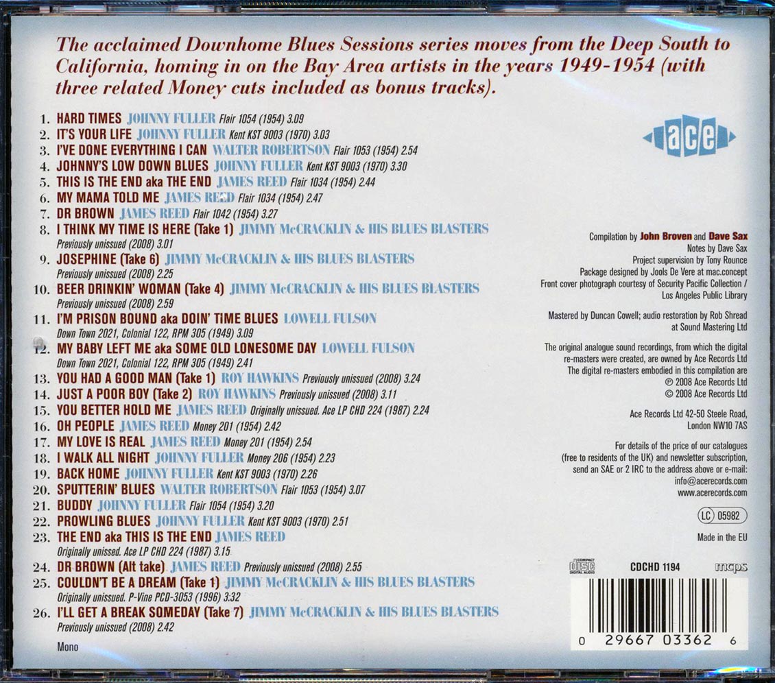 Various - The Downhome Blues Sessions Volume 5: Back In The Alley 1949-1954 (26 tracks)