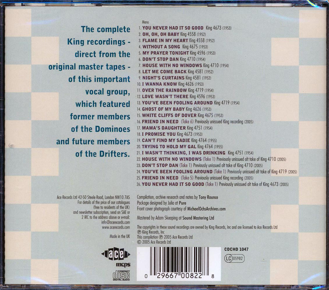 The Checkers - Checkmate: The Complete King Recordings 1952-1955 (26 tracks)