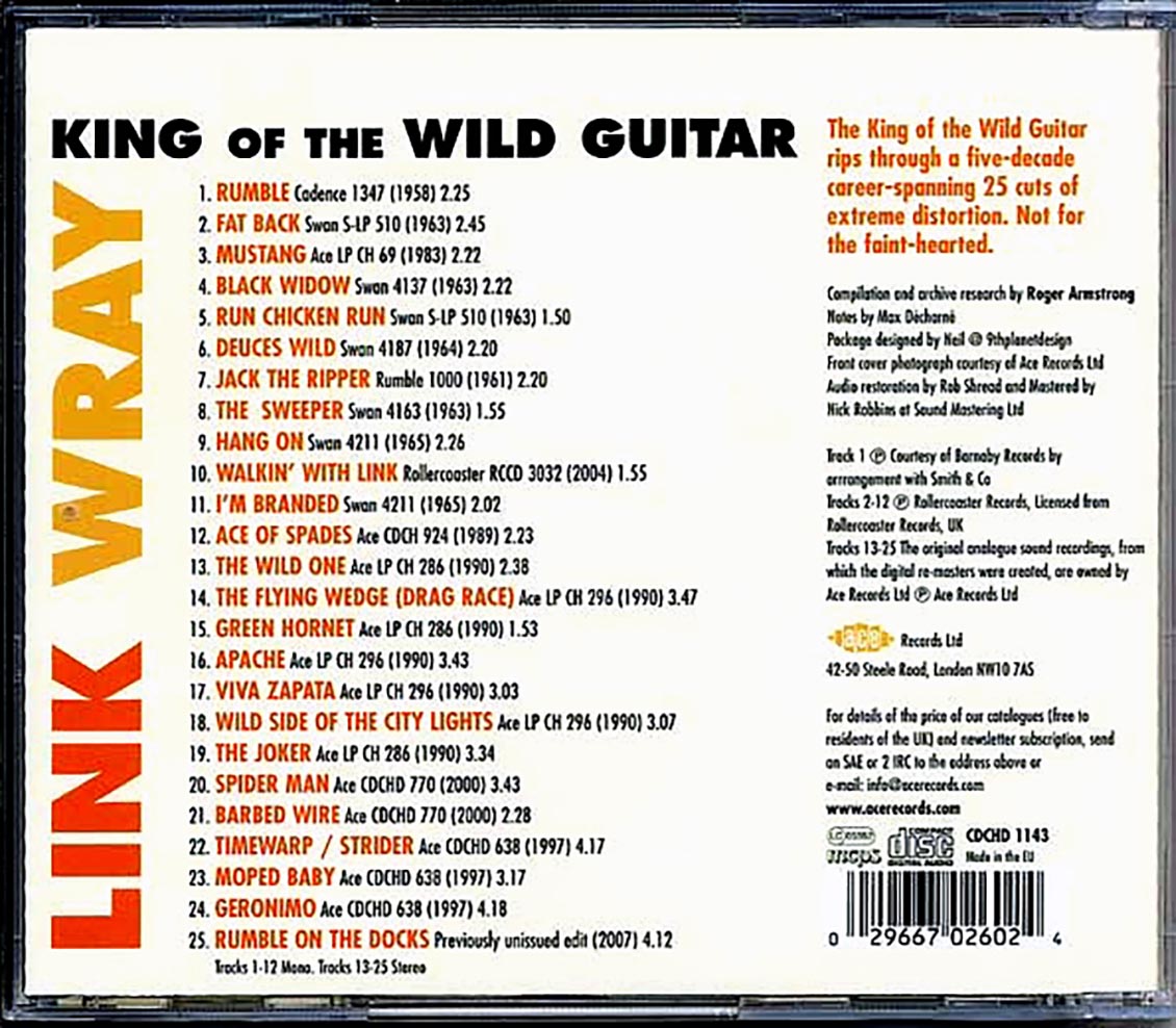 Link Wray - King Of The Wild Guitar (25 tracks)