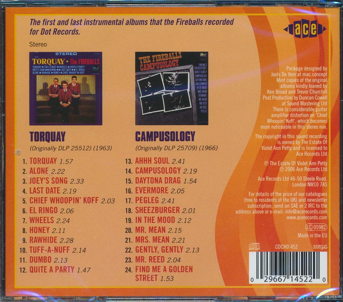The Fireballs - Torquay + Campusology (24 tracks)