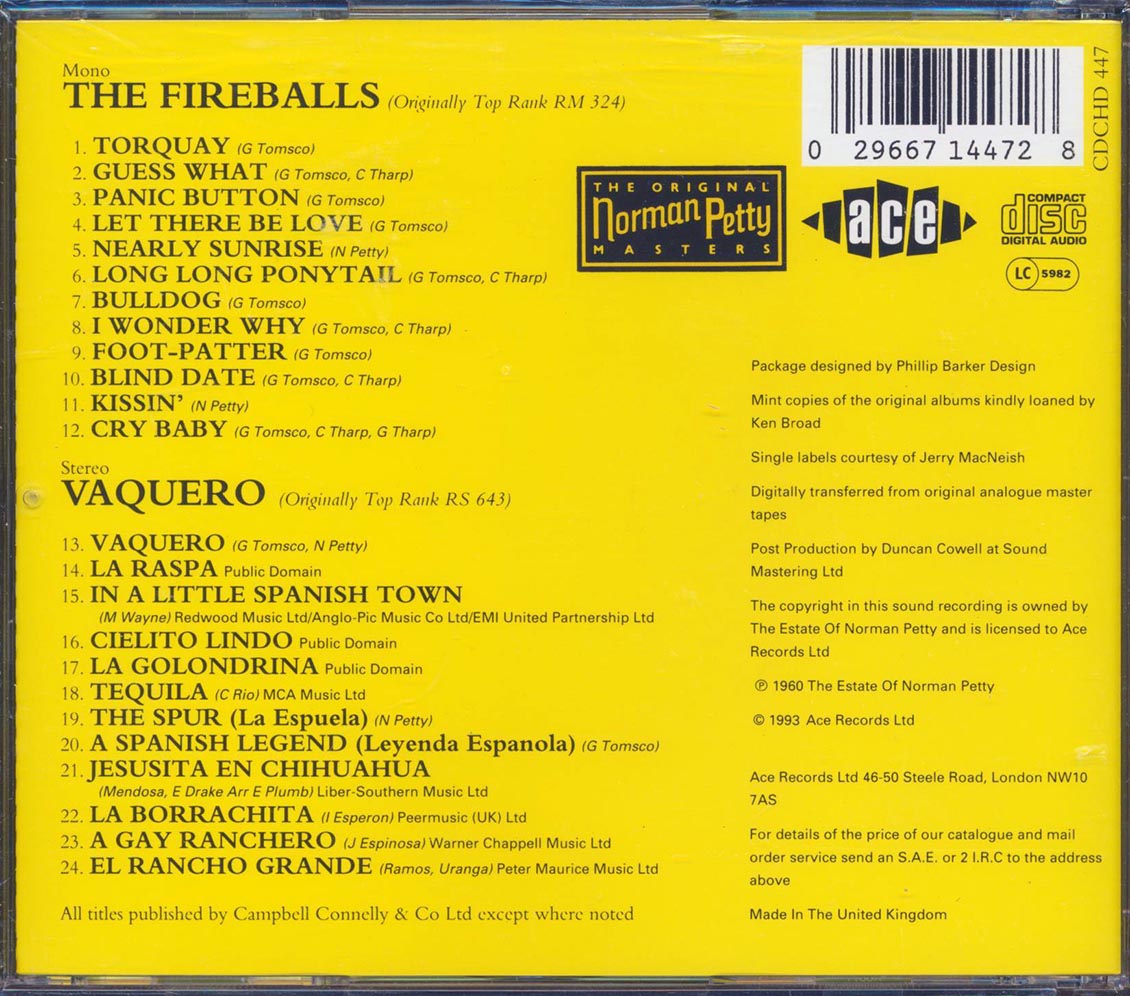 The Fireballs - The Fireballs + Vaquero (24 tracks)