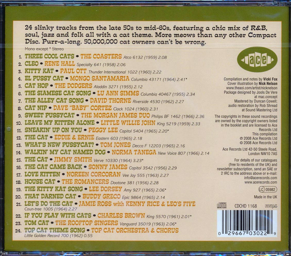 Various - Feline Groovy: 24 Purrfect Tracks For Kool Kats (24 tracks)