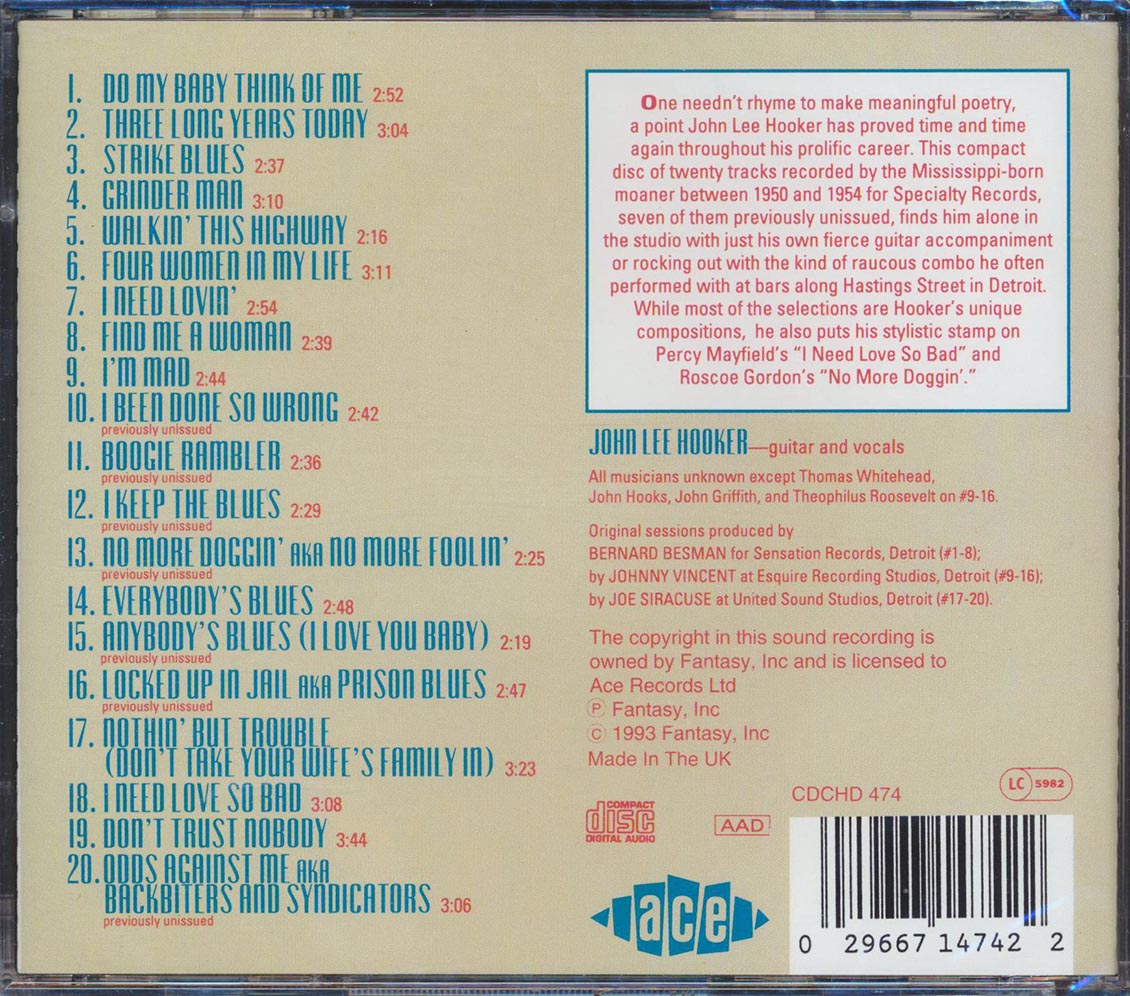 John Lee Hooker - Everybody's Blues (20 tracks)