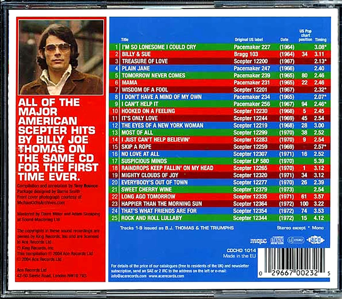 BJ Thomas - The Scepter Hits And More 1964-1973 (25 tracks)