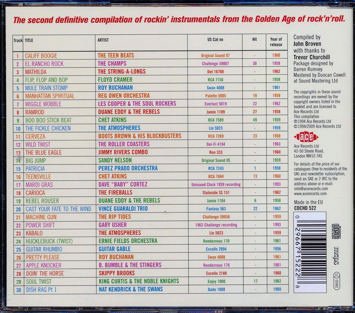 Various - Teen Beat Volume 2: Another 30 Great Rockin Instrumentals (30 tracks)
