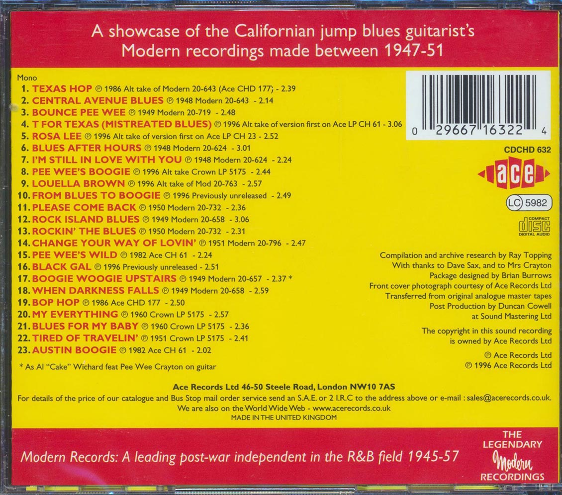 Pee Wee Crayton - The Modern Legacy Volume 1 (23 tracks)