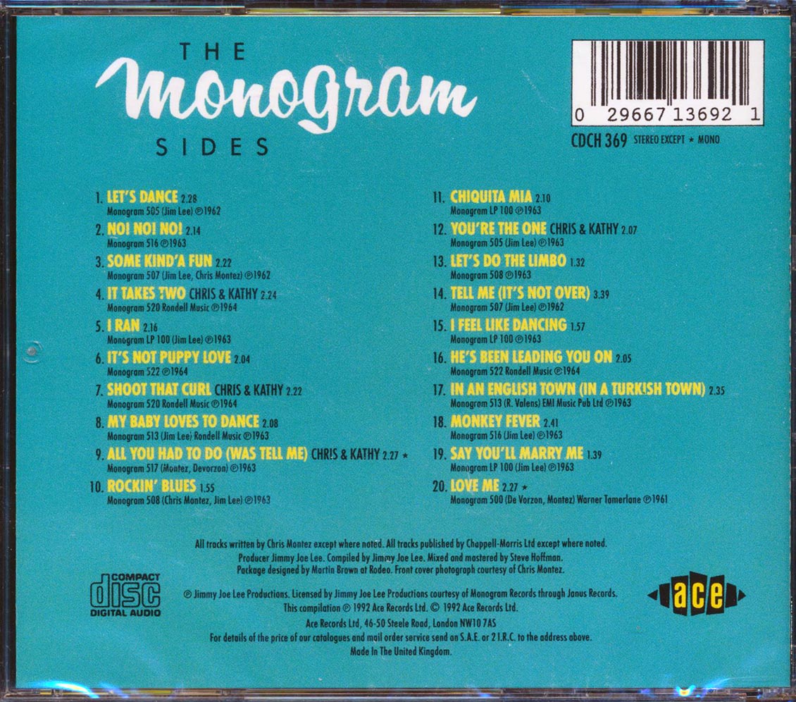 Chris Montez - Let's Dance: The Monogram Sides (20 tracks)
