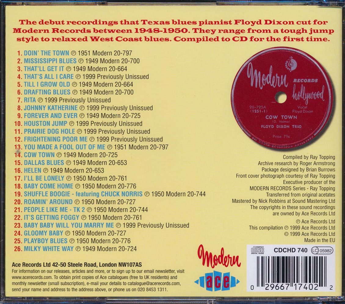 Floyd Dixon - Cow Town Blues (26 tracks)