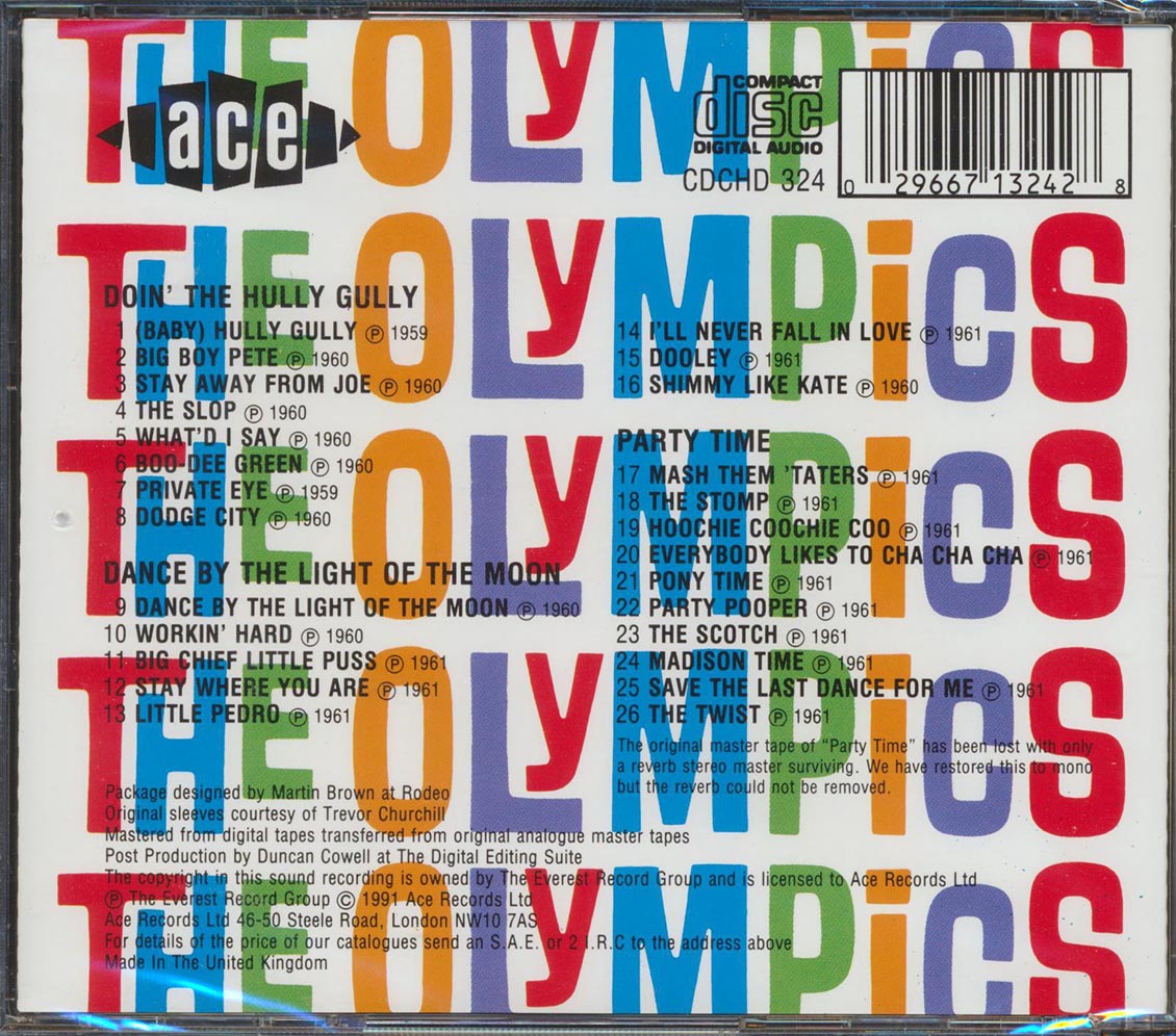 The Olympics - Doin The Hully Gully + Dance By The Light Of The Moon + Party Time (26 tracks)