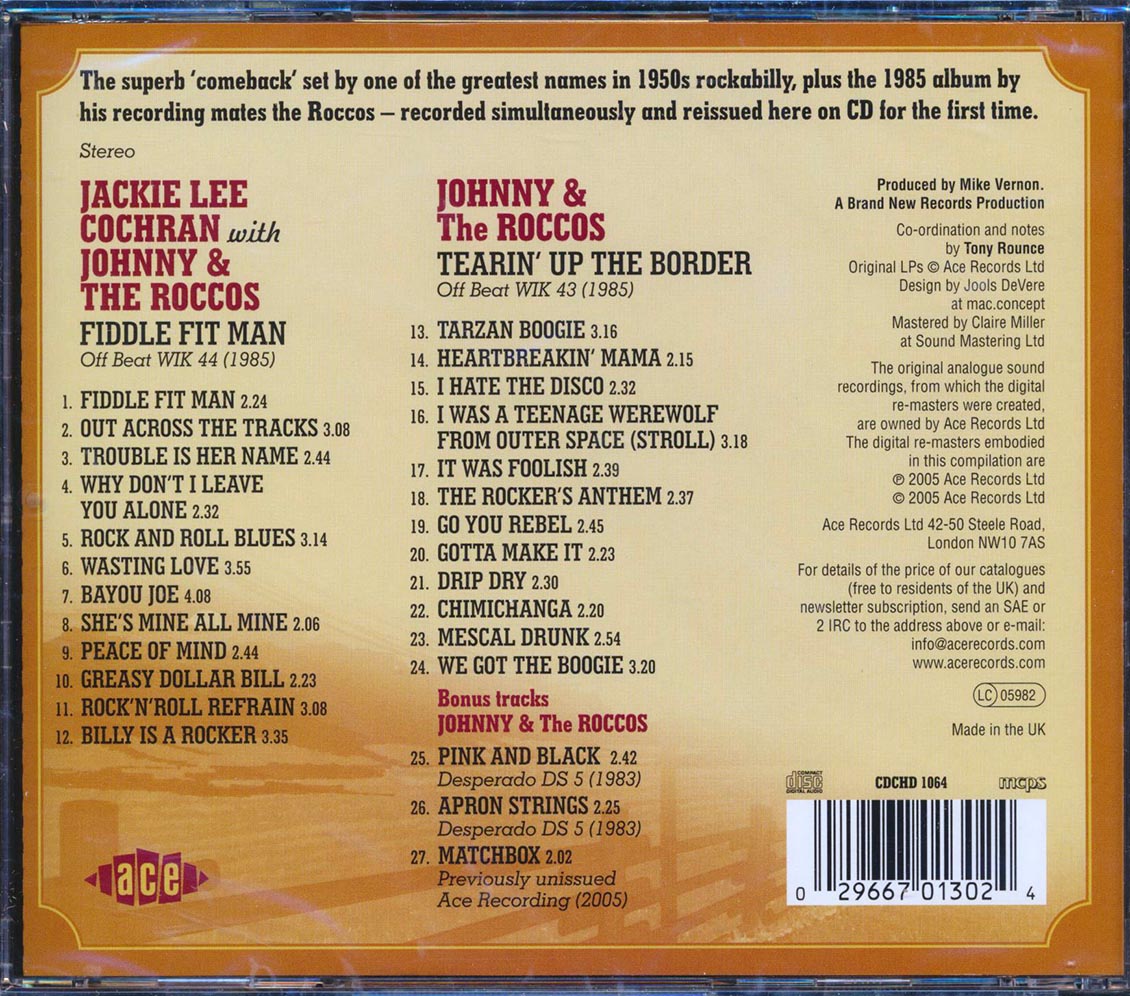 Jackie Lee Cochran, Johnny & The Roccos - Fiddle Fit Man + The 1985 Sessions (27 tracks)