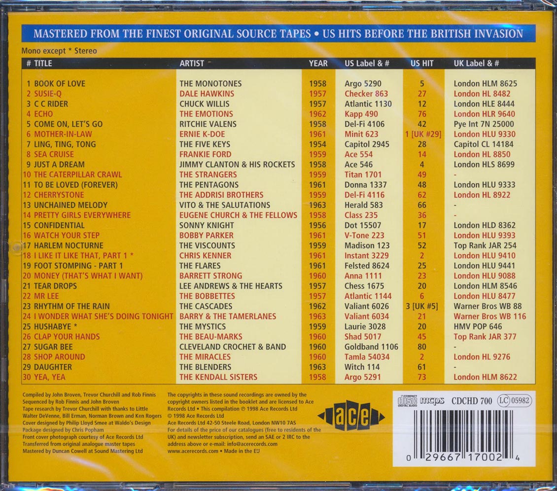 Various - The Golden Age Of American Rock N Roll Volume 7: Hot 100 Hits From 1954-1963 (30 tracks)