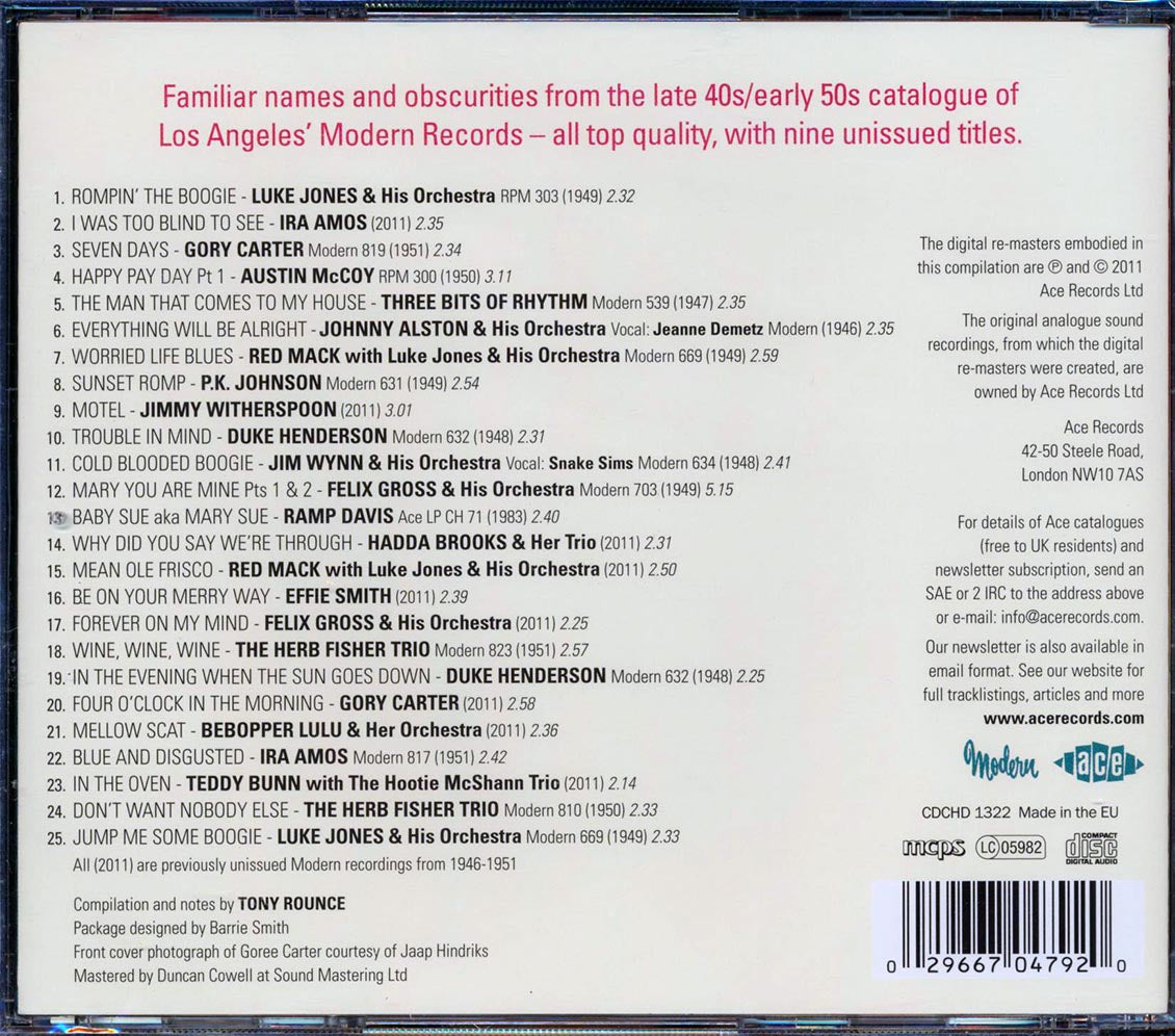 Various - Further Mellow Cats N Kittens: Hot R & B And Cool Blues 1946-1951 (25 tracks)