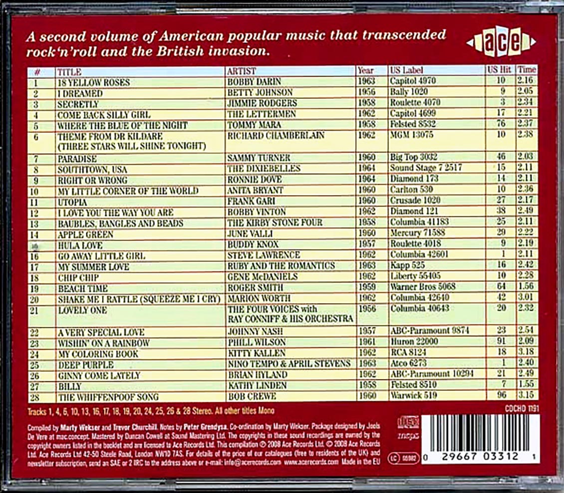 Various - The Golden Age Of American Popular Music Volume 2: Hard To Get Hot 100 Hits From 1956-1965 (28 tracks)