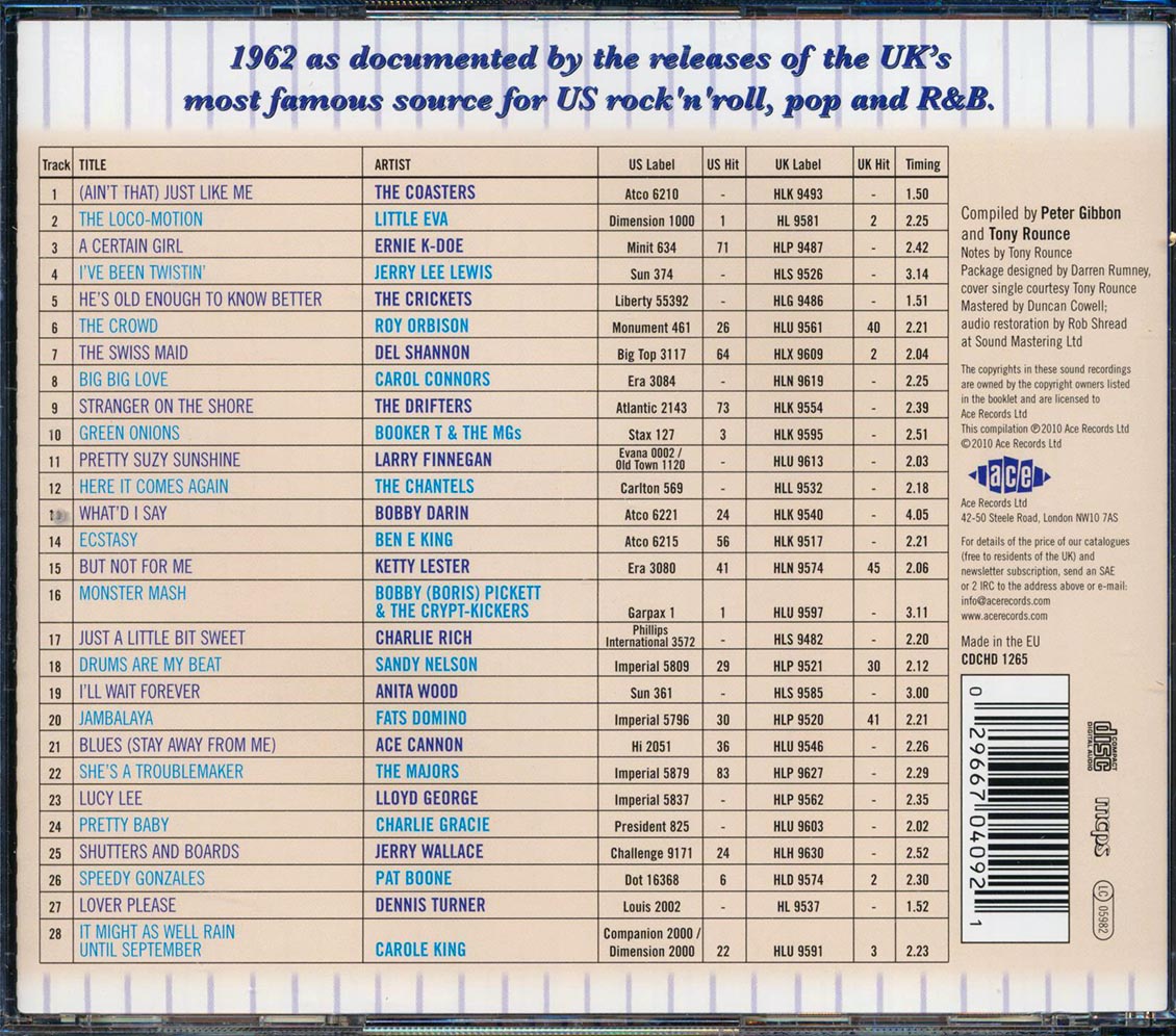 Various - The London American Label Year By Year: 1962 (28 tracks)
