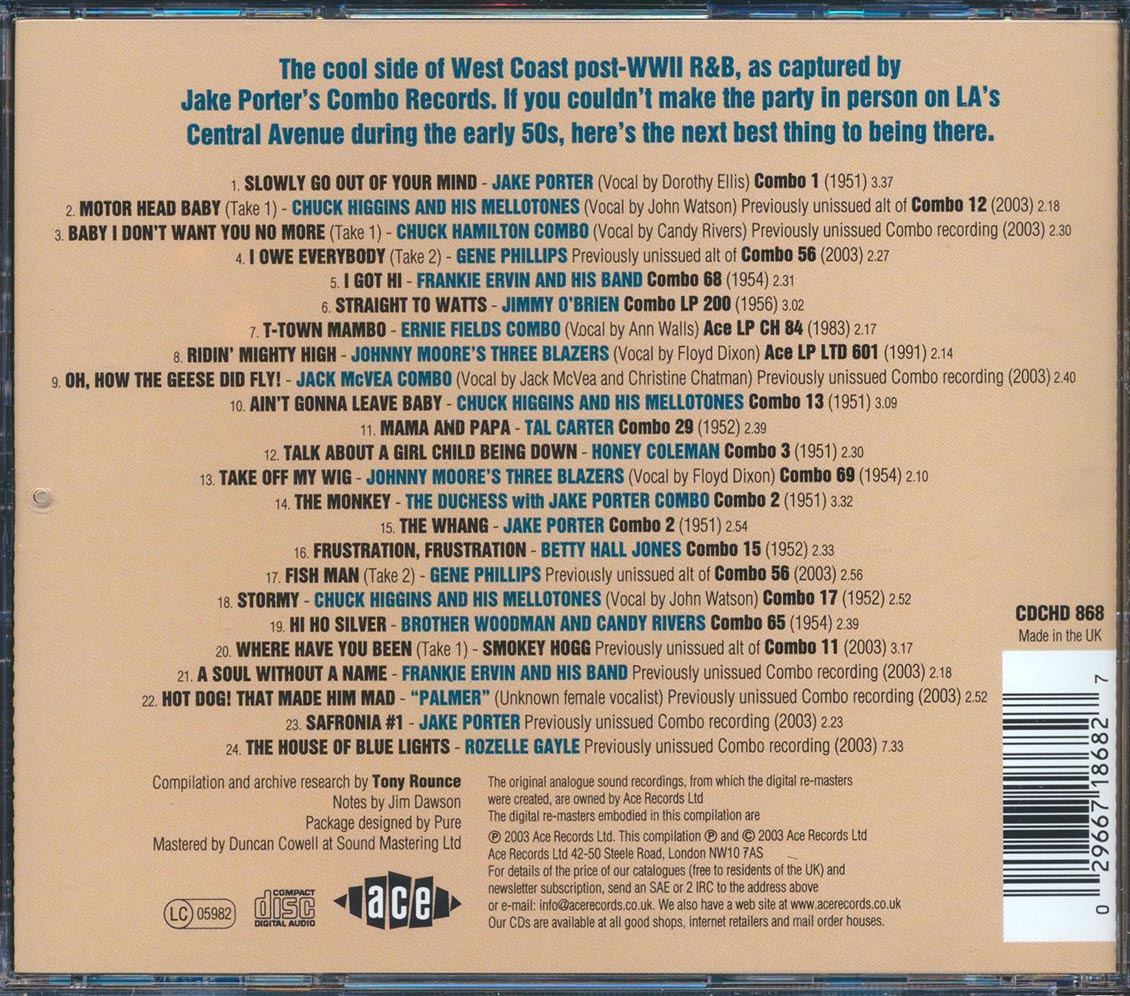 Various - Straight To Watts: The Central Avenue Scene 1951-1954 Volume 1 (24 tracks)