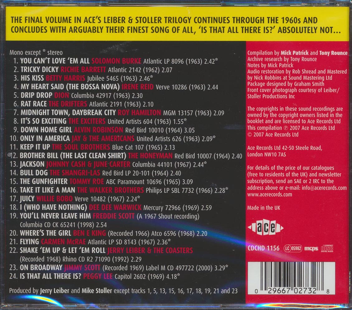 Various - The Leiber & Stoller Story Volume 3: Shake Em Up & Let Em Roll 1962-1969 (24 tracks)