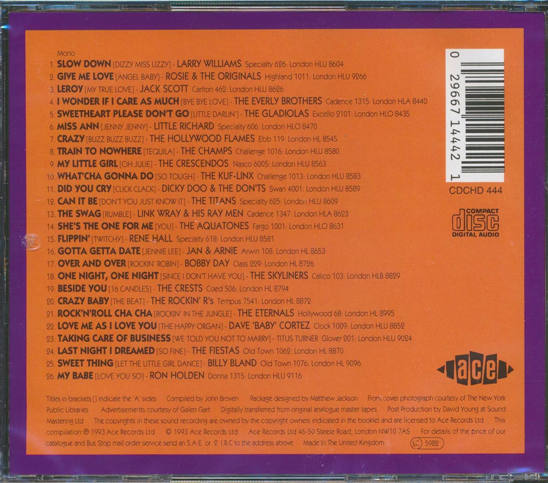 Various - Fabulous Flips: Great B Sides Of The 1950s And 1960s (26 tracks)