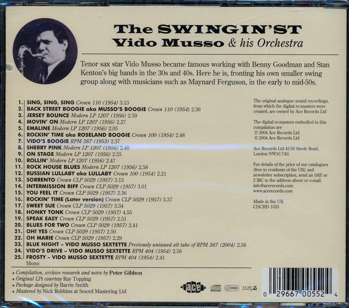 Vido Musso & His Orchestra - The Swingin'st (25 tracks)