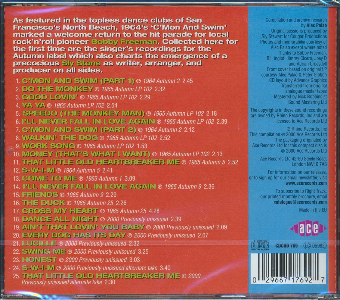Bobby Freeman - C'mon And Swim (25 tracks)