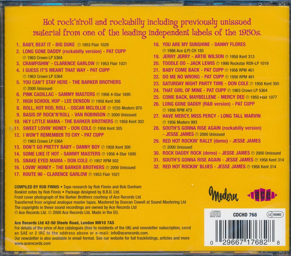 Various - Long Gone Daddies: Original 50s Rockabilly & Rock N Roll From The Modern Label (32 tracks)
