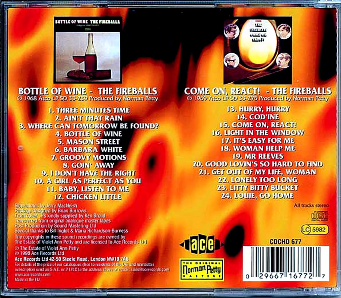 The Fireballs - Bottle Of Wine + Come On, Really (24 tracks)